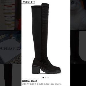 WIDE THIGH HIGH BOOTS BLACK